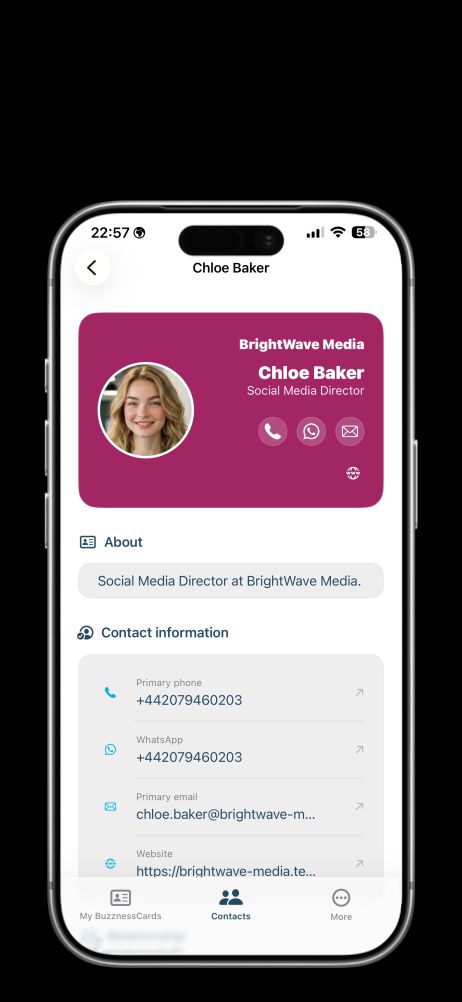 BuzznessCard app screenshot 5