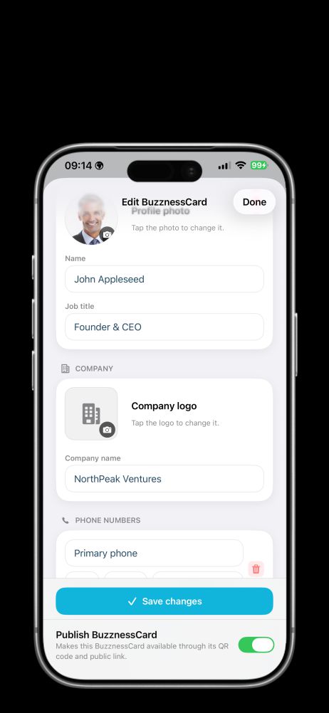 BuzznessCard app screenshot 6